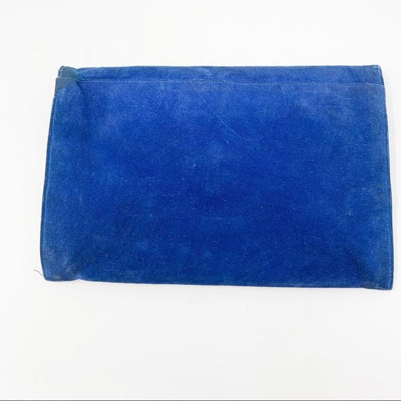 ๐5/$30 Vintage Blue Suede Envelop Clutch - Picture 2 of 9